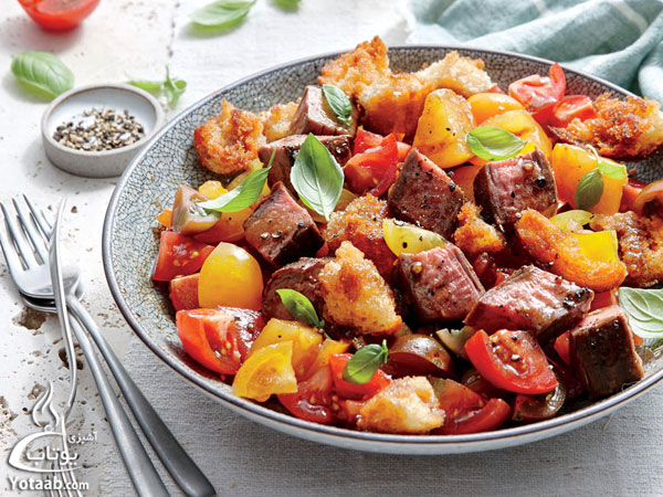 سالاد استیک پانزانلا panzanella